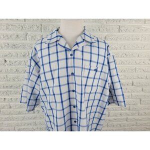 GB Black Label Mens Shirt 3XL Button Up Short Sleeve Polyester Casual PLA2E